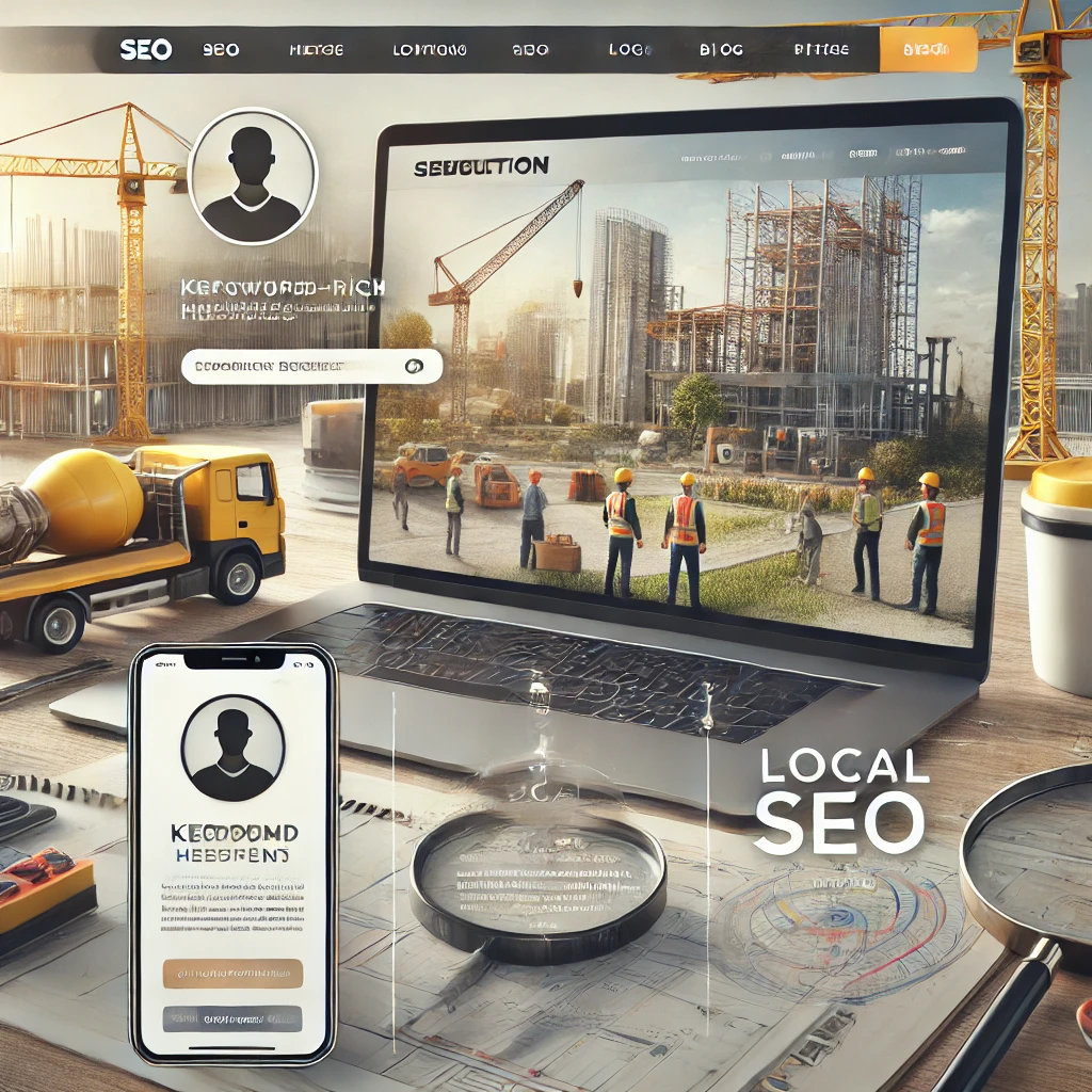 Construction company website with SEO, local focus, and mobile design.