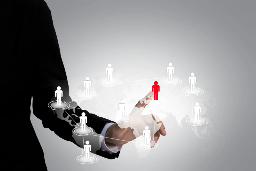 executive touching icon social network scaled 1